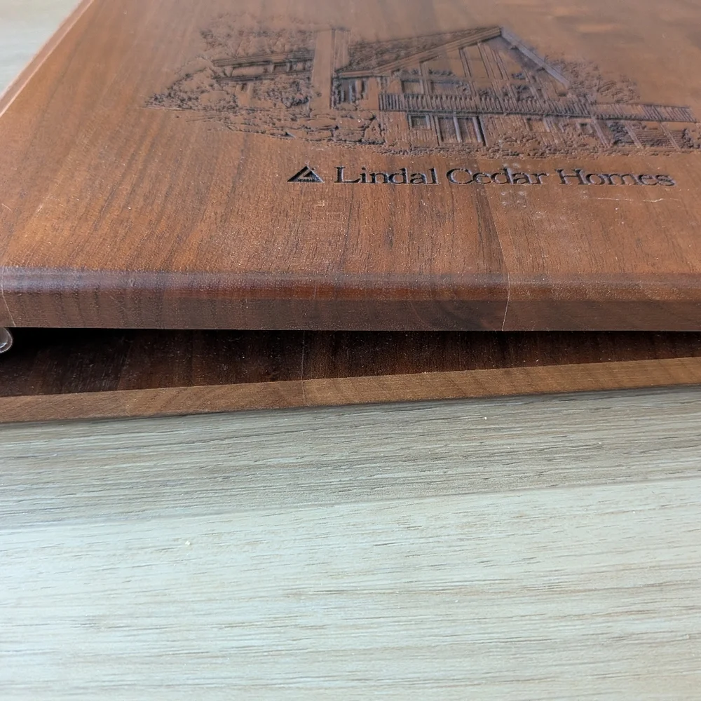 Solid Wood photo album Binder, Laser Engraved
